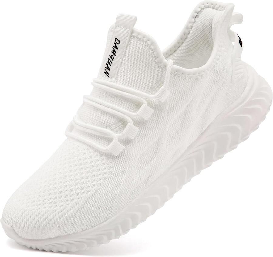 SnelShoppen ZMBCYG Sportschoenen Heren Sneakers Gym- & Loopschoenen Slip-On Wandelschoenen Licht Ademend Fitness- & Tennisschoenen 44 EU Wit