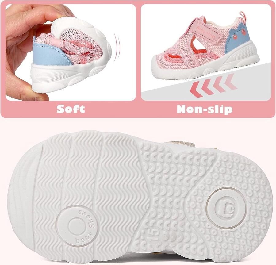 SnelShoppen Zomerschoenen voor Baby's Sandalen Eerste Stapjes Casual Comfortabel Antislip Rubberen Zool Ideaal voor Buiten