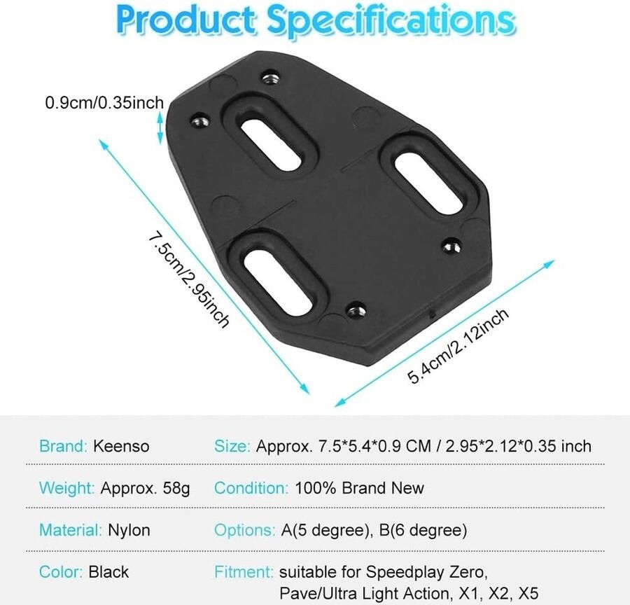 Snelwissel Adapter voor Fietsschoenen met Cleats Bescherming voor Speedplay Zero en Verbeterde Grip