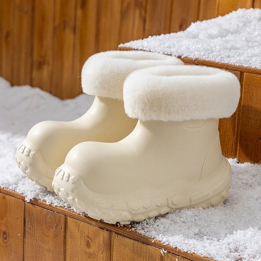 Snowboots EVA Waterdichte Winter Sneeuw Laarzen 2026 Met Bontvoering Uniseks Ontwerp Anti-Slip Dikke Zool Aanbevolen Maat Groter Zachte Demping Lichtgewicht en Comfortabel