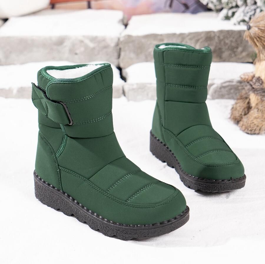 Snowboots Sneeuwlaarzen -Winter Sneeuwlaars Dames Waterdichte Sneeuwlaarzen Winter Voert Warme -Groen