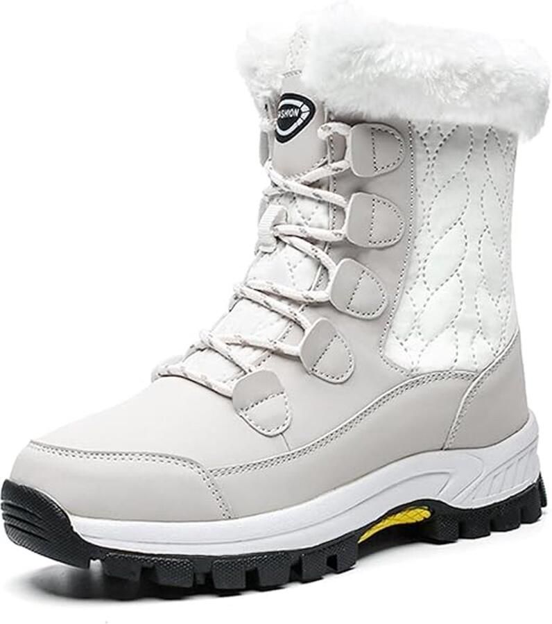 Snowboots Waterdichte -Warme Sneeuwlaarzen met Bontvoering Antislip Voor Buiten Halverwege Kuit Comfortabel voor Wandelen-41