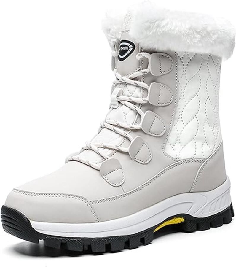Snowboots Waterdichte -Warme Sneeuwlaarzen met Bontvoering Antislip Voor Buiten Halverwege Kuit Comfortabel voor Wandelen-39