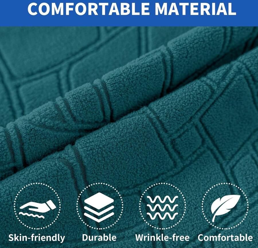 Sofa Zitkussen Hoezen Antislip Sofa Kussenhoes Universele Sofa Kussenhoezen Sofa Kussenslopen Elastische Overtrek Voor L-Vorm Hoes Voor Bankkussens (Chaiselongue Donkergroen)