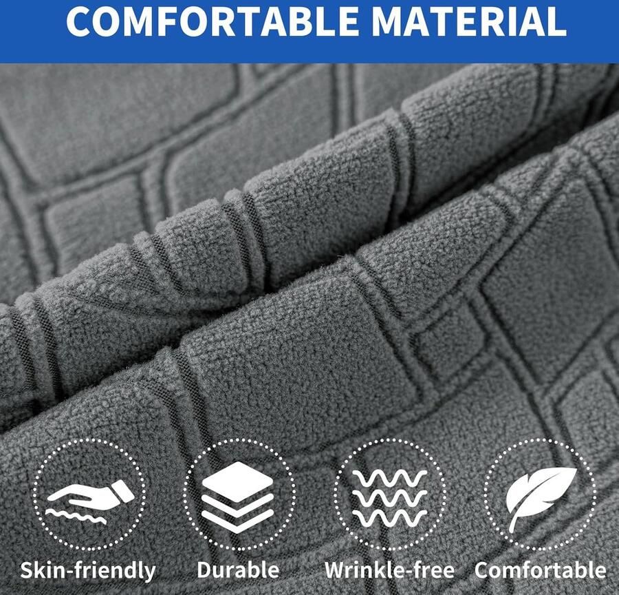 Sofa Zitkussen Hoezen Antislip Sofa Kussenhoes Universele Sofa Kussenhoezen Sofa Kussenslopen Elastische Overtrek Voor L-Vorm Hoes Voor Bankkussens (Chaiselongue Lichtgrijs)