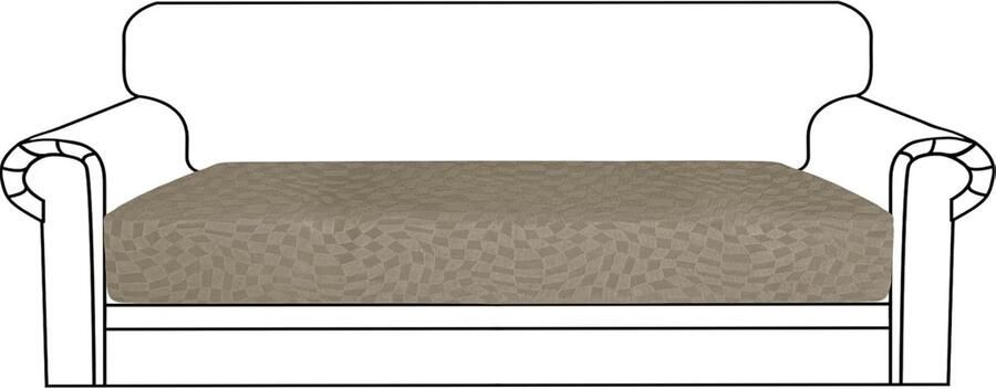 Sofa Zitkussen Hoezen Elastische Sofa Kussenhoes Waterdichte Hoes Voor Bankkussens Universele Sofa Kussenhoezen Sofahoezen Meubelbeschermer Voor Huisdieren (3 Plaatsen Khaki)