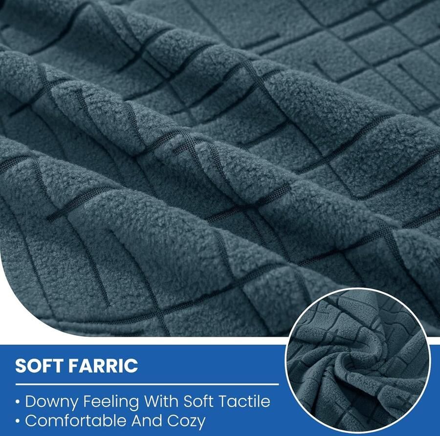 Sofa Zitkussen Hoezen Hoogelastische Universal Bankhoes Antislip Stretch Bank Kussenhoezen Voor Individuele Kussen(1 Zit Donkergroen)