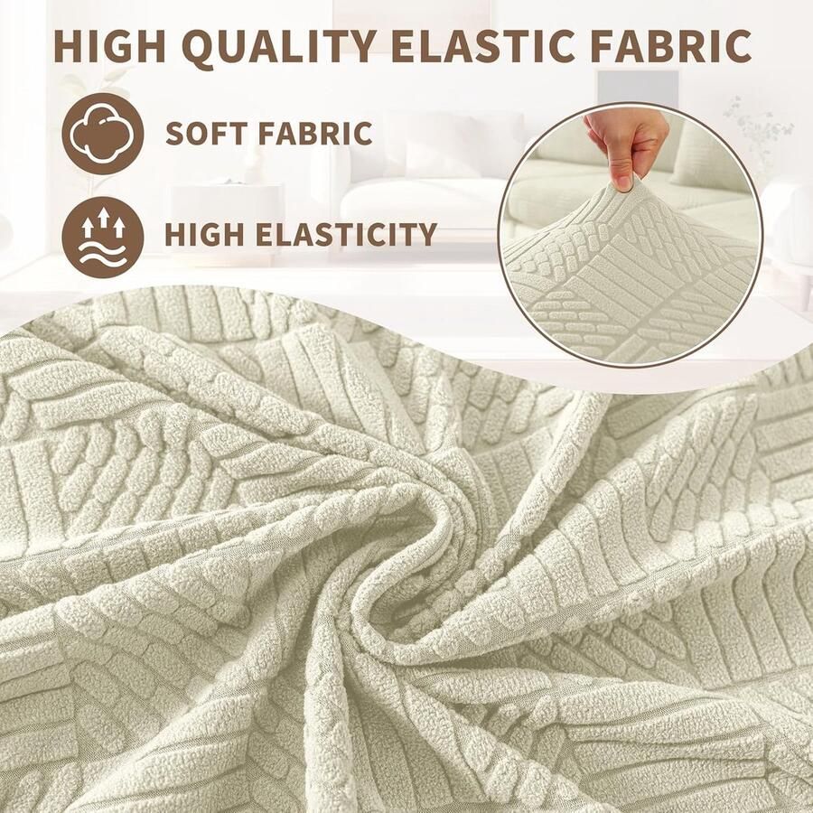 Sofa Zitkussen Hoezen Universele Elastische Sofa Kussenhoes Krasbestendig Zitkussenbescherming Stretch Bank Kussenhoezen Sofahoezen Meubelbeschermer (Chaiselongue Donkergrijs)