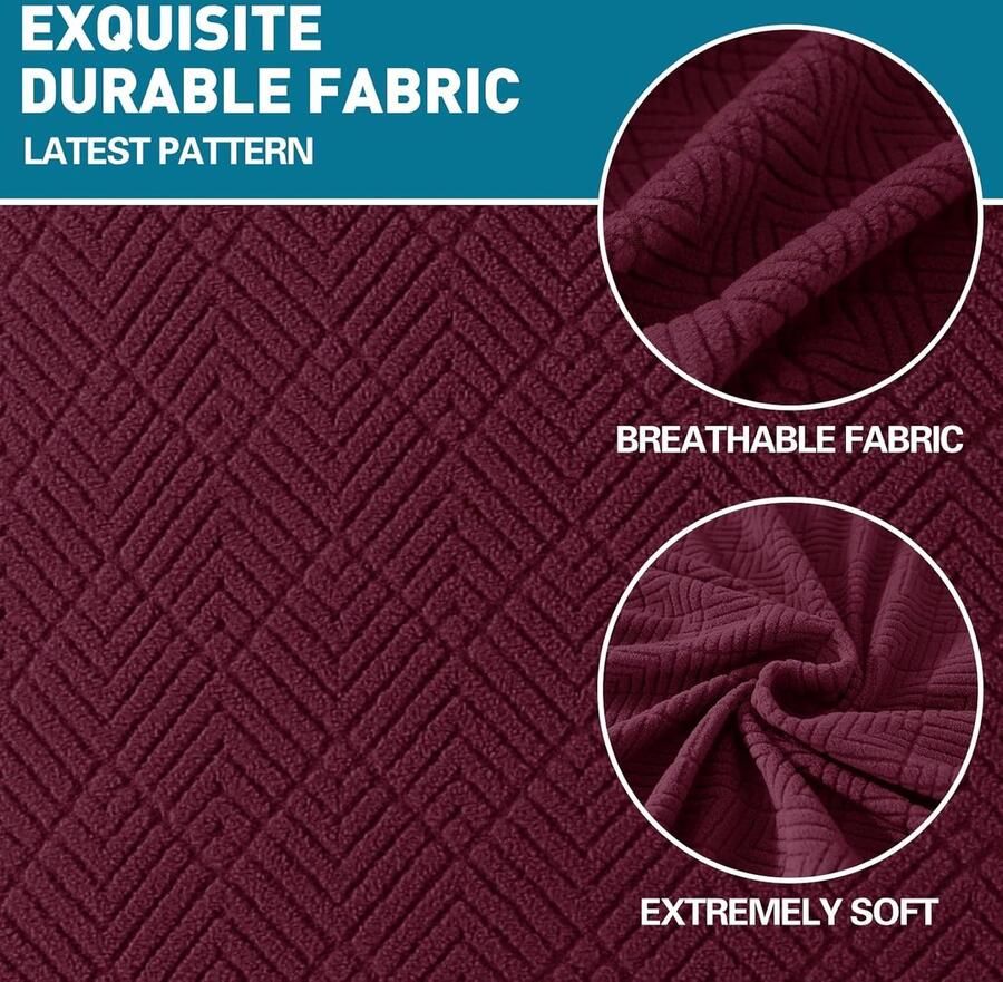 Sofa Zitkussenhoezen Stretch Sofa Zitkussen Hoezen Universele Bank Kussenhoezen Sofa Kussenhoes Met Elastische Onderkant Stof Zitkussen Protector Rood 1 Zit-X