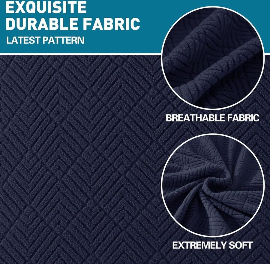 Sofa Zitkussenhoezen Stretch Sofa Zitkussen Hoezen Universele Bank Kussenhoezen Sofa Kussenhoes Met Elastische Onderkant Stof Zitkussen Protector Donkerblauw 1 Zit