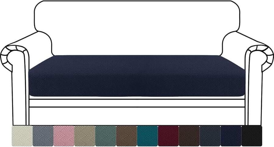 Sofa Zitkussenhoezen Stretch Sofa Zitkussen Hoezen Universele Bank Kussenhoezen Sofa Kussenhoes Met Elastische Onderkant Stof Zitkussen Protector Beige 2 Zits