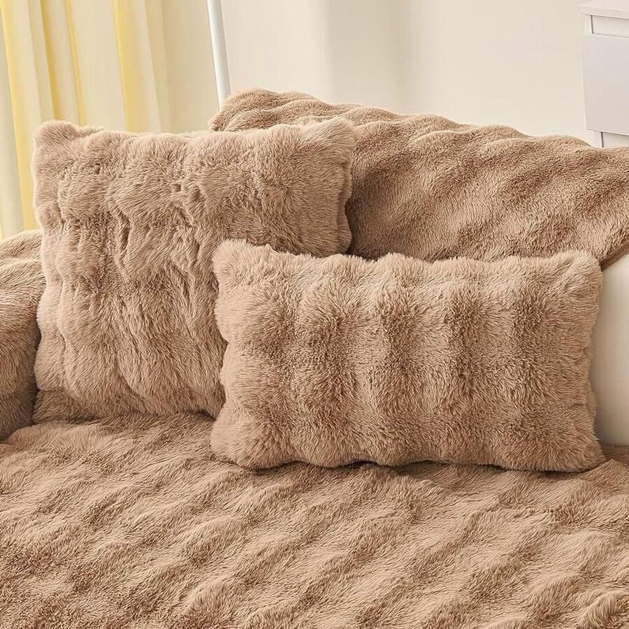 Sofaovertrek Sofa-beschermhoes met antisliponderlaag Nieuwe universele antislip solide gestructureerde sofaovertrek voor de woonkamer Multi-size sofakussenovertrek