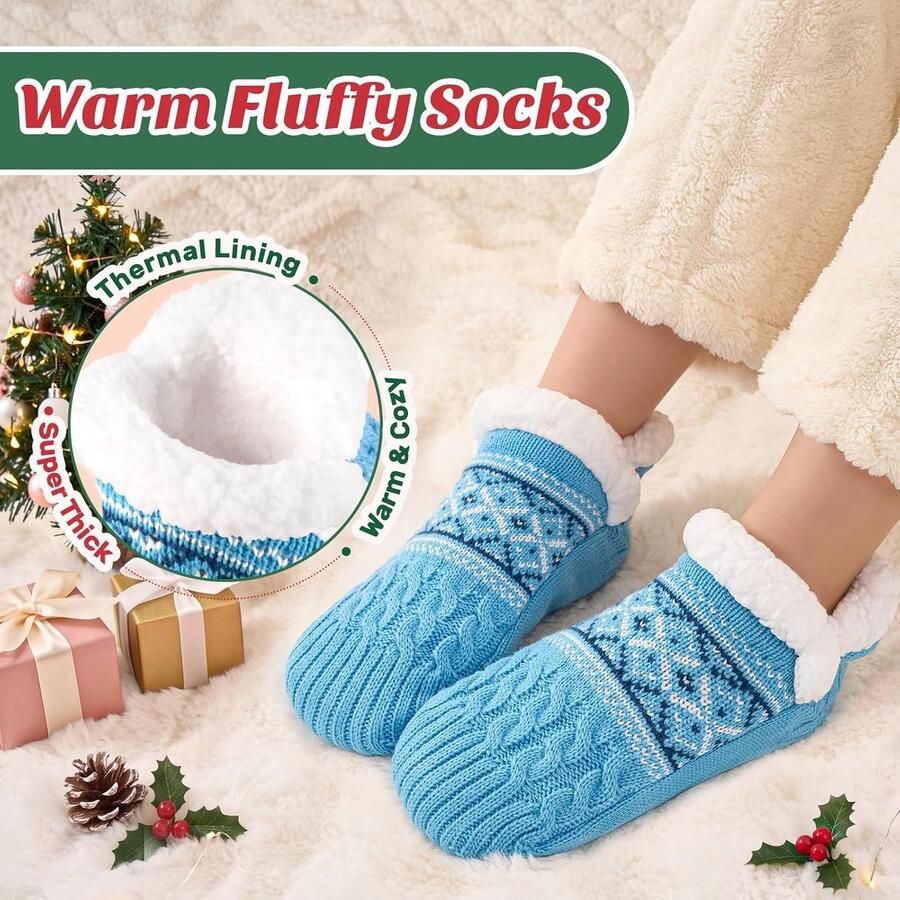 Sokken Dames Warme Huissokken Kerstcadeau - Foto 2