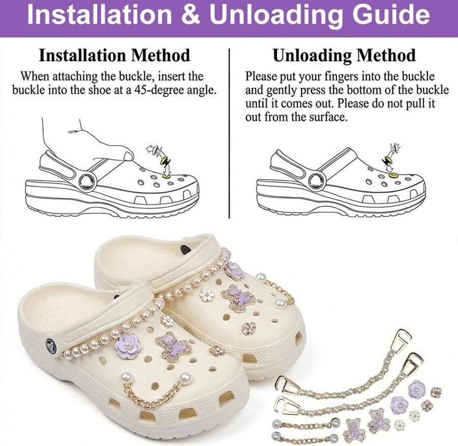 Solidchoice 12 Stuks Crocs Jibbz met Strass Steentjes DIY Schoenaccessoires