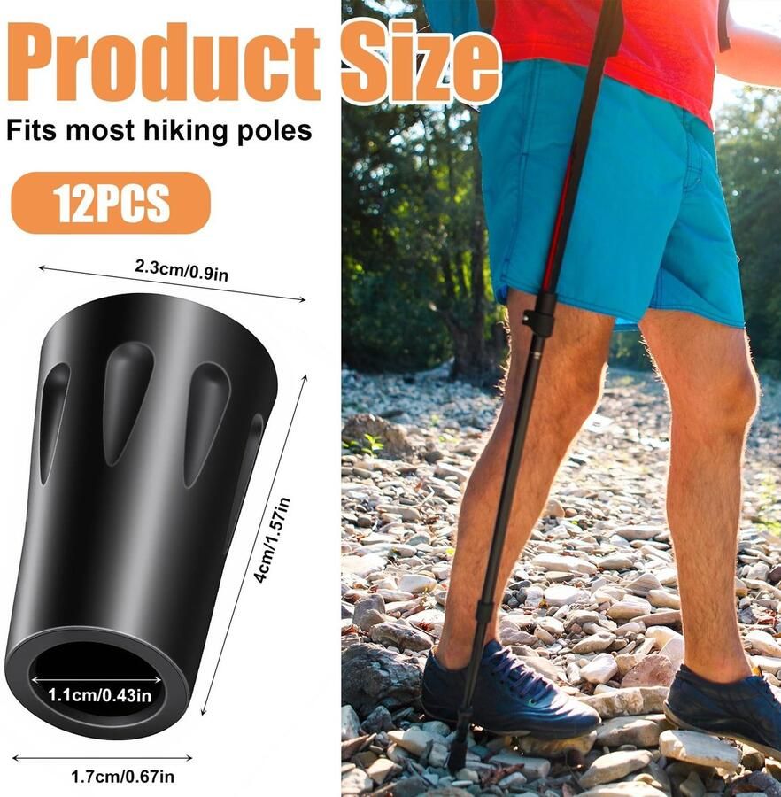 Solidchoice 12 Stuks Rubber Tips voor Wandelschoenen