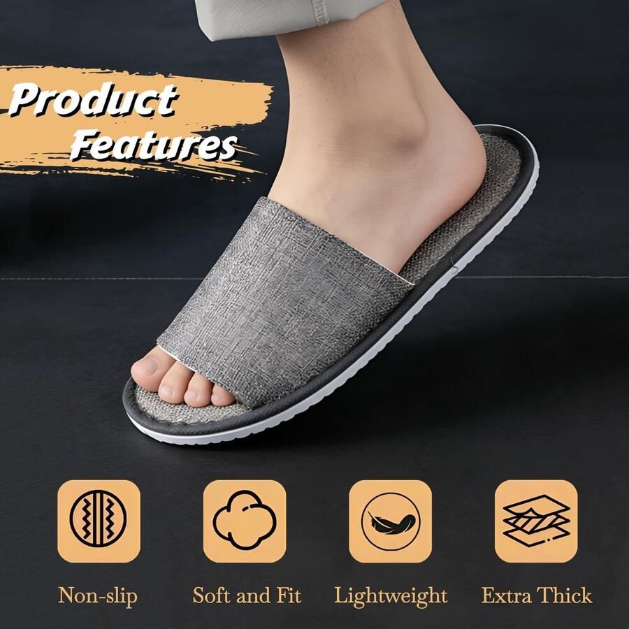 Solidchoice 24 Paar Disposable Hotel Slippers voor Comfort en Hygiëne