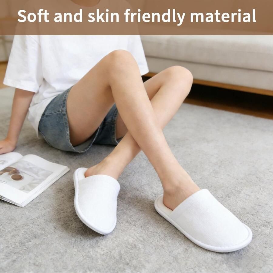 Solidchoice 3 Paar Wegwerp Slippers voor Hotel en Spa