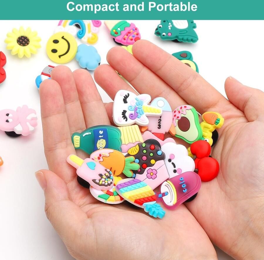 Solidchoice 30pcs Crocs Pins Cartoon Decoratie voor Clogs en Schoenen