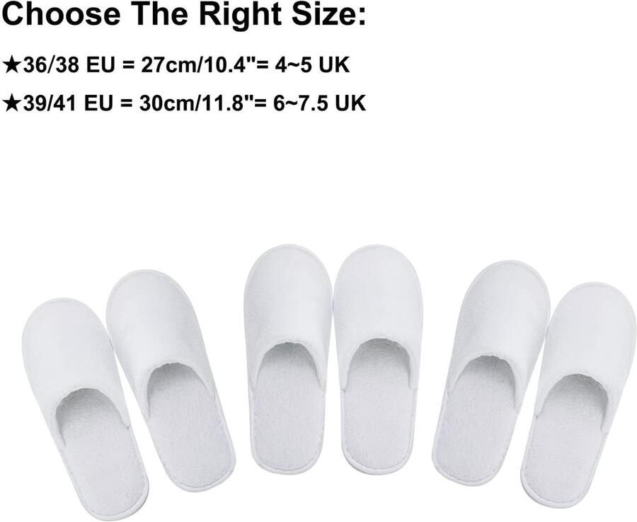 Solidchoice 5 Paar Luxe Disposable Hotel Slippers voor Gasten