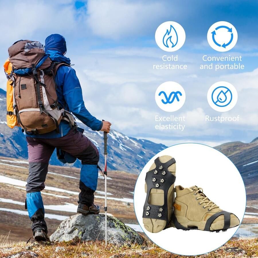 Solidchoice Antislip Crampons voor Schoenen en Laarzen voor de Winter