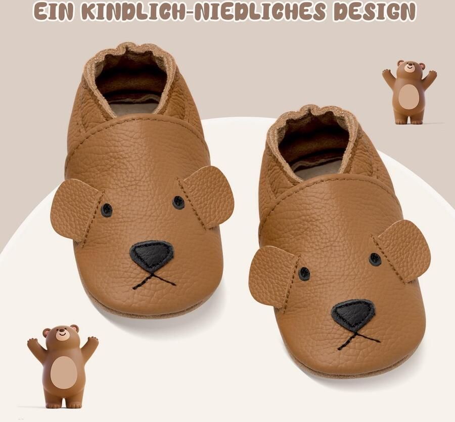 Solidchoice Baby Slofjes van Zacht Leer voor en