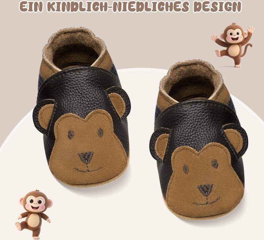Solidchoice Baby Slofjes van Zacht Leer voor en