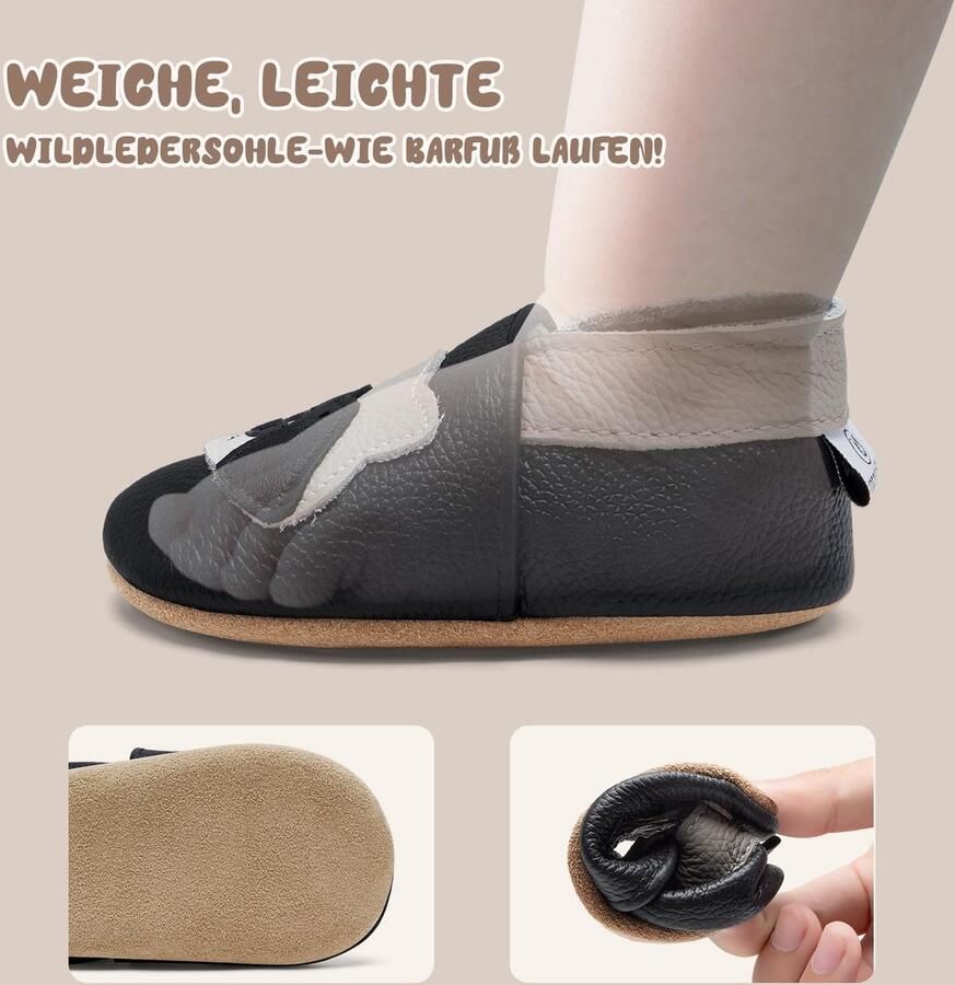 Solidchoice Babyslofjes van Zacht Leer voor en