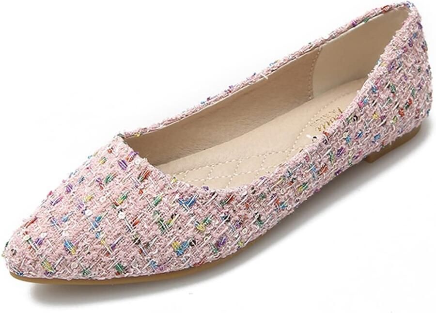 Dailygoods- Ballet Flats Slip-On Dames Schoenen Roze EU Elegante Pumps Comfortabele Dolly Schoenen
