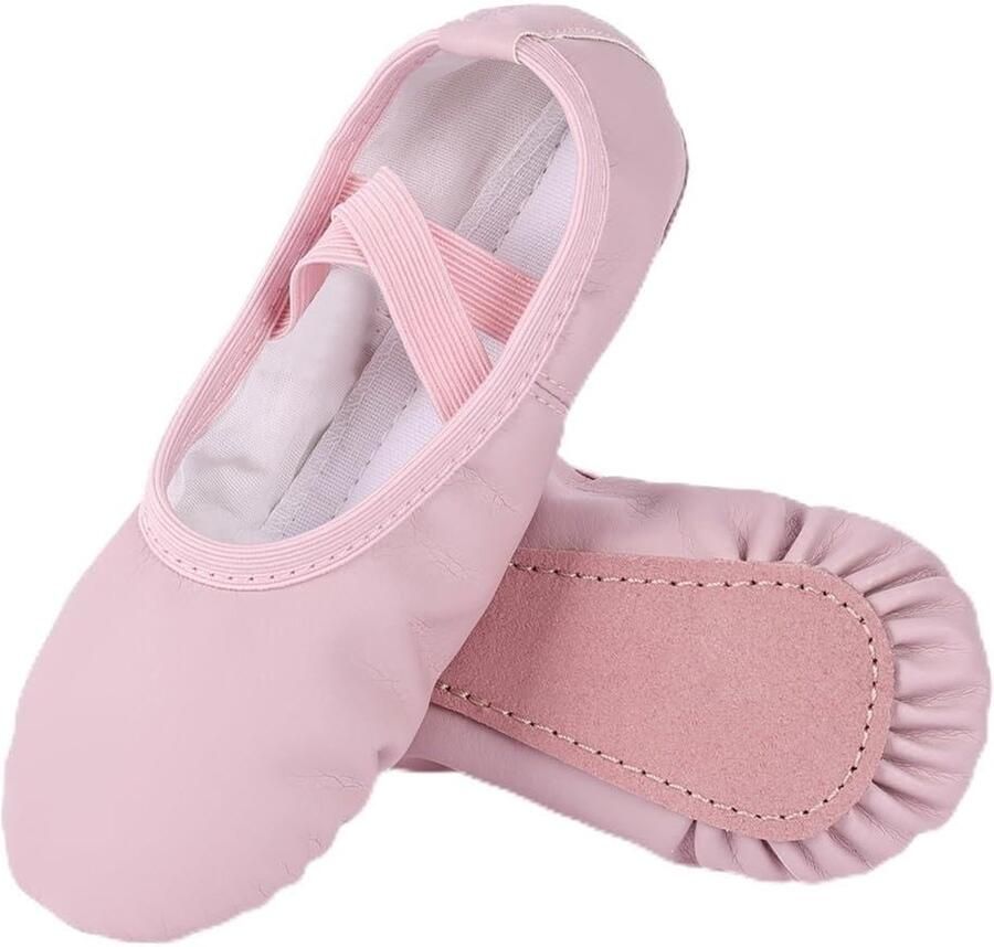 Solidchoice Balletschoenen voor Meisjes met Leren Zool Roze