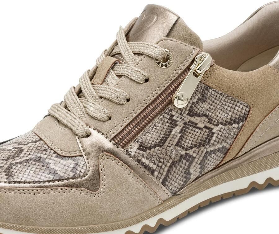 Solidchoice Casual Sneaker met Rits in Taupe