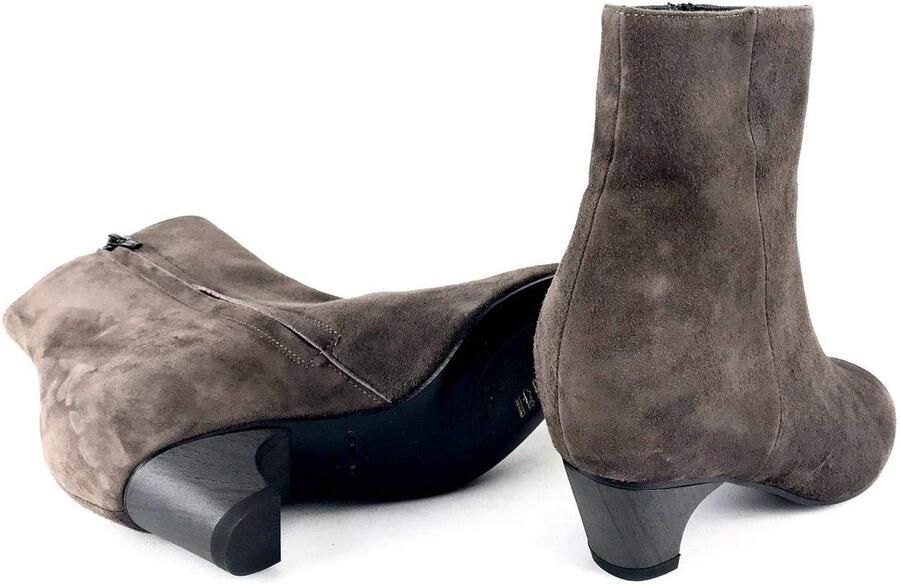 Solidchoice Grijze Dames Laarzen met Zijrits en Comfortabel Voetbed