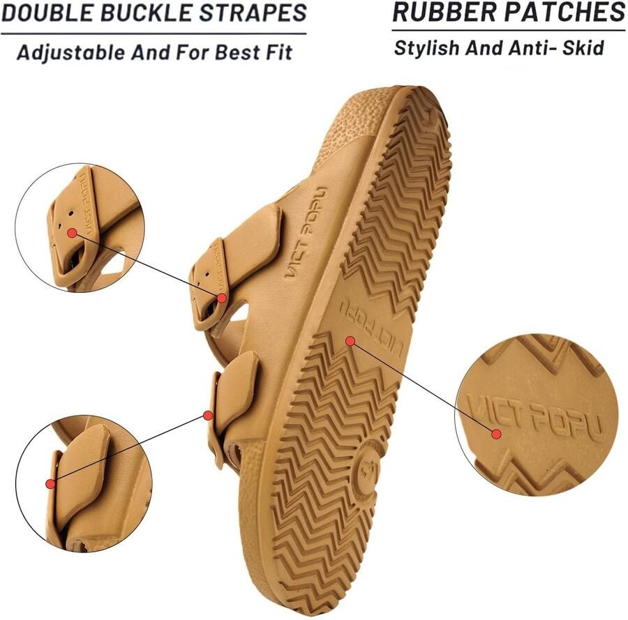 Solidchoice Comfortabele EVA Slippers voor Dames met Verstelbare Bandjes