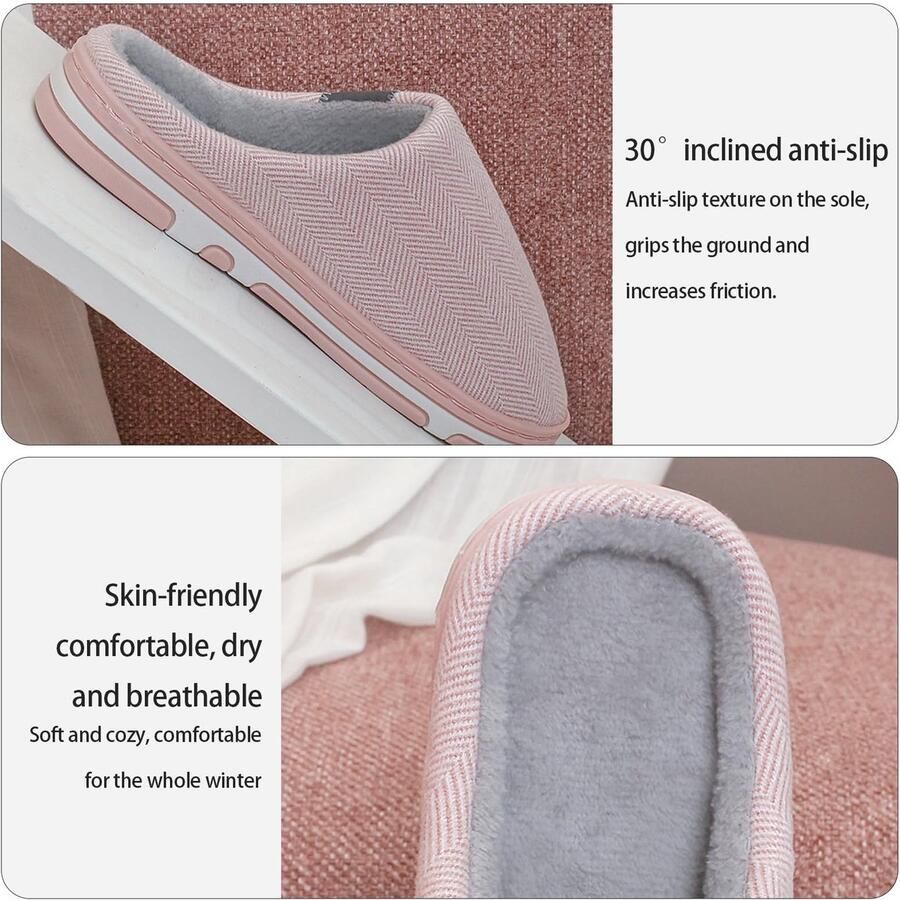 Solidchoice Comfortabele Uniseks Pantoffels van Traagschuim met Zachte Pluche