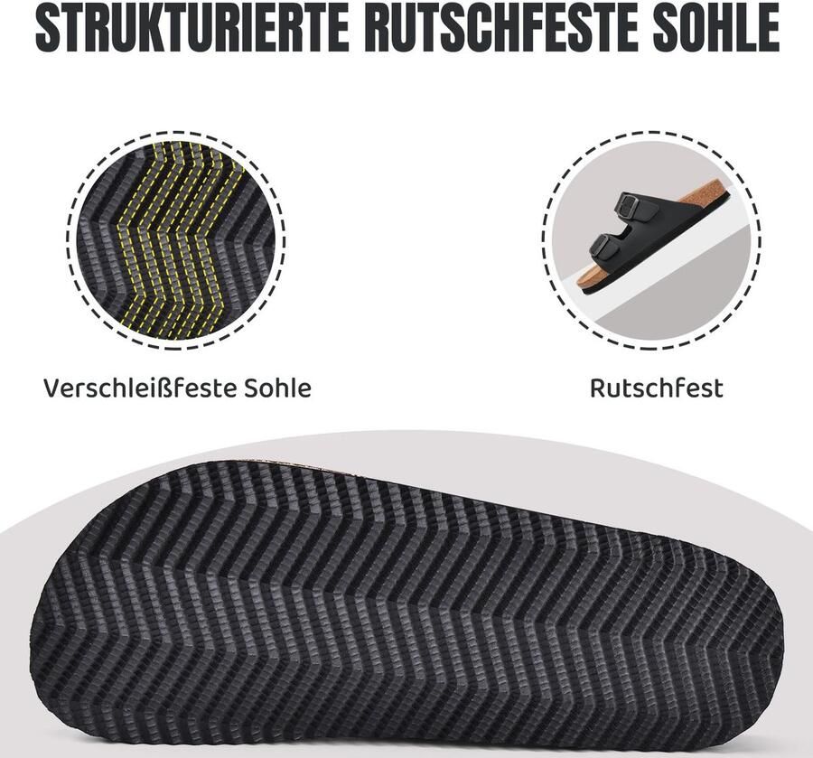 Solidchoice Comfortabele Zomersandalen voor Heren met Antislip en Verstelbare Gesp Zwart