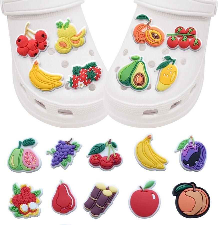 Solidchoice Creatieve Fruit-Thema Schoendecoraties voor Kinderschoenen - Foto 1