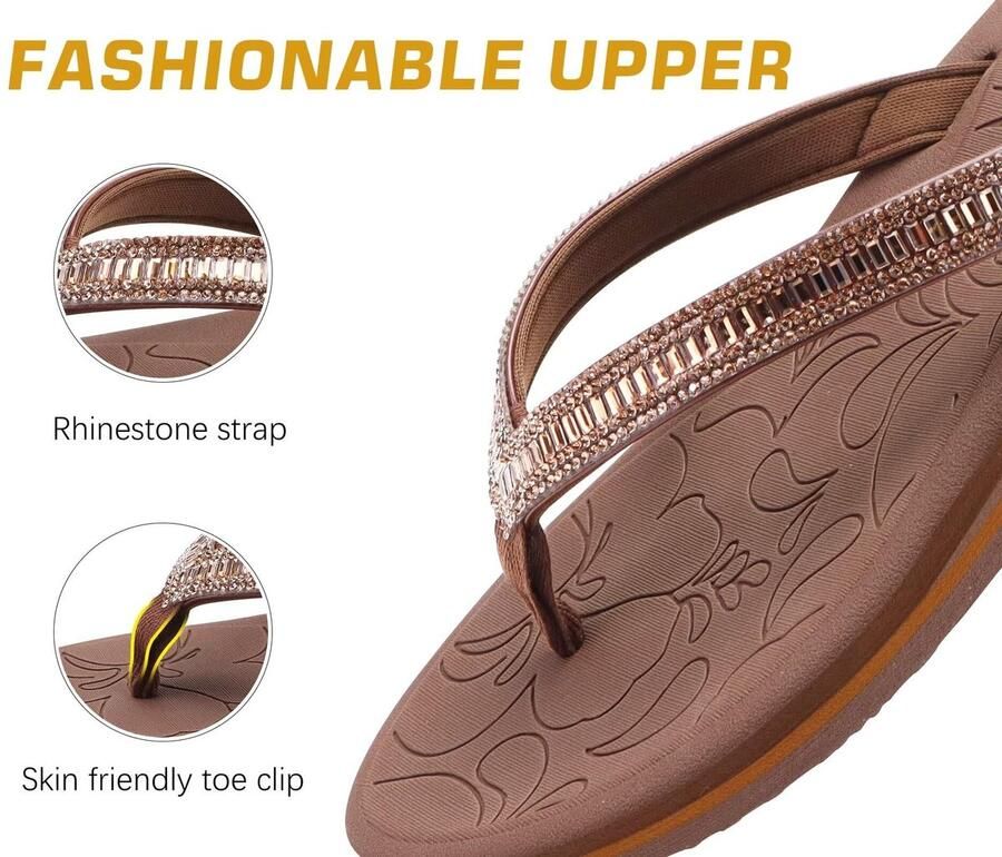 Solidchoice Dames Flip Flops met Orthopedisch Ondersteuning