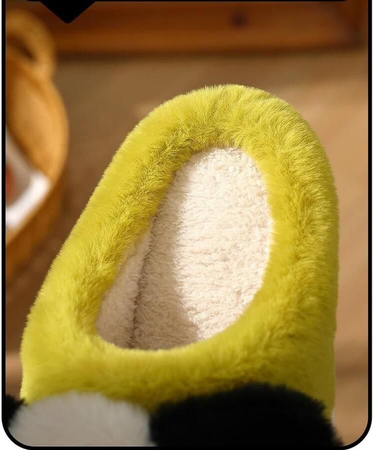 Solidchoice Dames Katoenen Slippers voor Binnen Warm en Antislip
