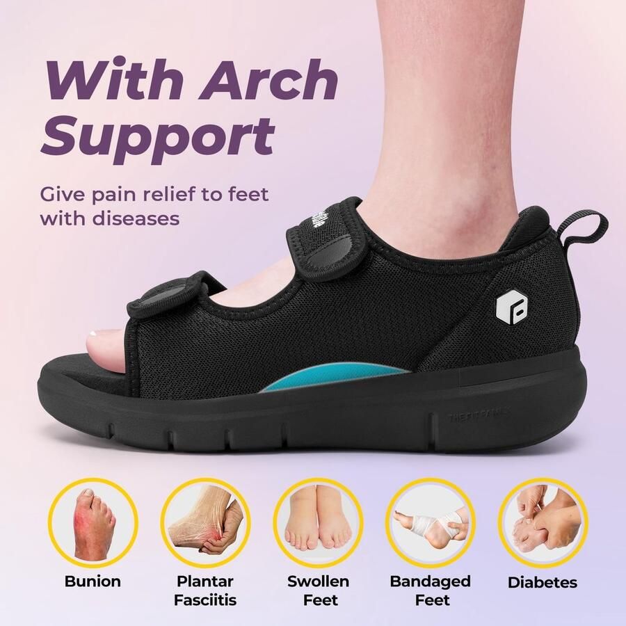 Solidchoice Dames Orthopedische Sandalen met Verstelbare Bandjes