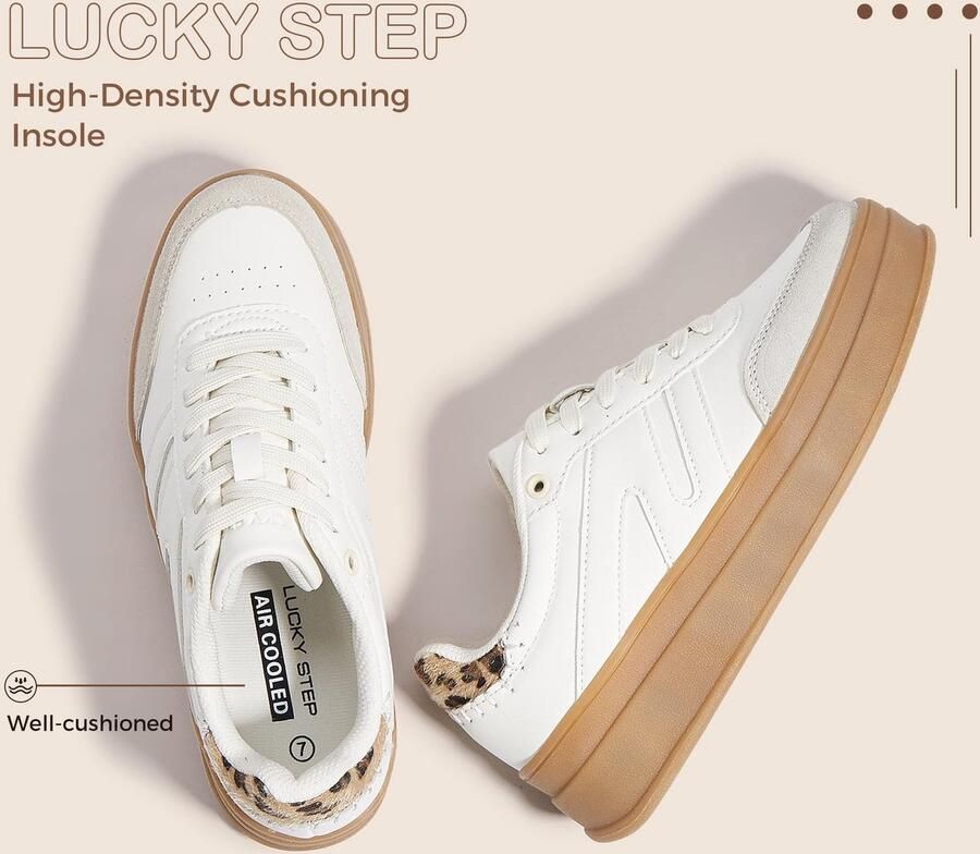Solidchoice Dames Platform Sneakers met Retro Design