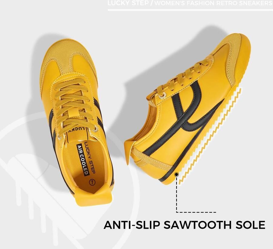 Solidchoice Dames Retro Sneakers met Dunne Zool voor Casual Gebruik