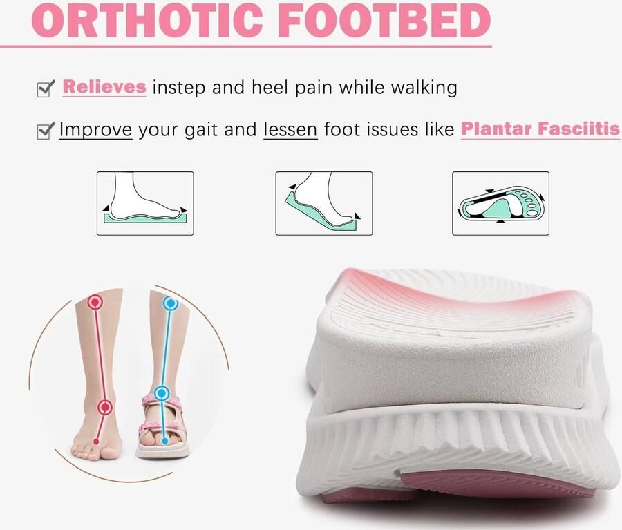 Solidchoice Dames Sandalen met Orthopedische Ondersteuning