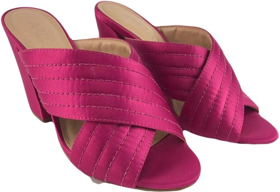 Solidchoice Dames Sandalen met Satijnen Hak in Roze