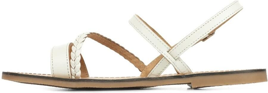 Solidchoice Dames Slingback Sandalen van Leer in Wit