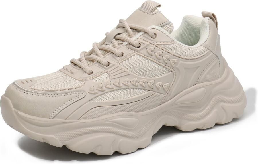 Solidchoice Dames Sneakers met Dikke Zool voor Comfortabel Wandelen