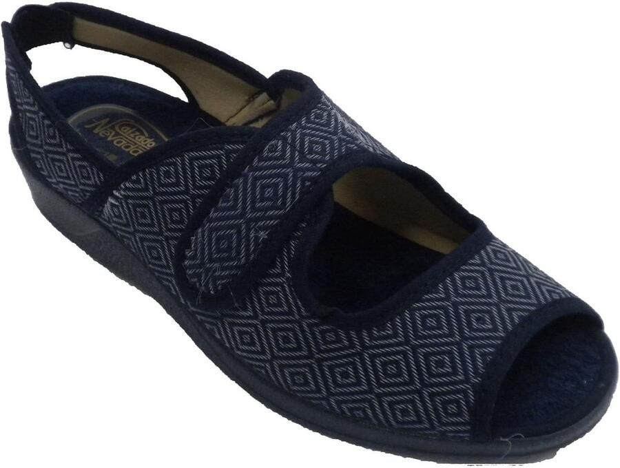 Solidchoice Dames Sneakers met Open Teen en Hielriem Blauw