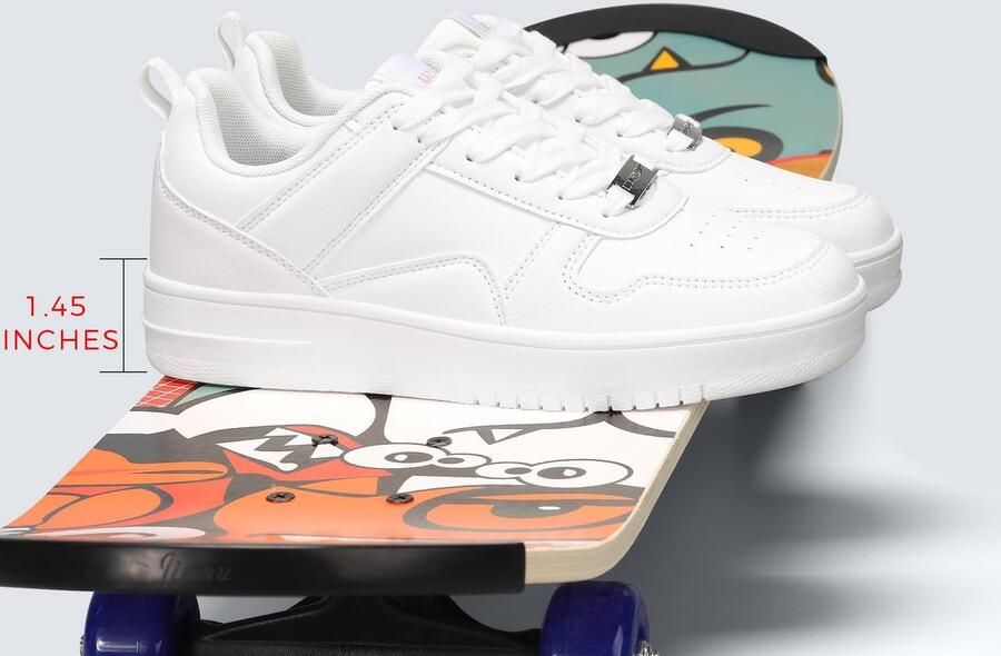 Solidchoice Dames Sneakers met Strass en Leren Bovenkant Comfortabel en Stijlvol