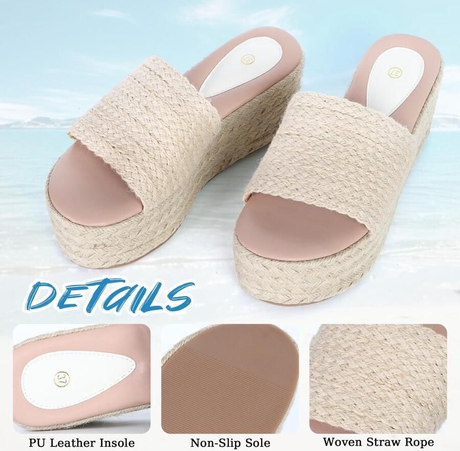 Solidchoice Dames Strand Sandalen met Hoge Hakken en Open Teen