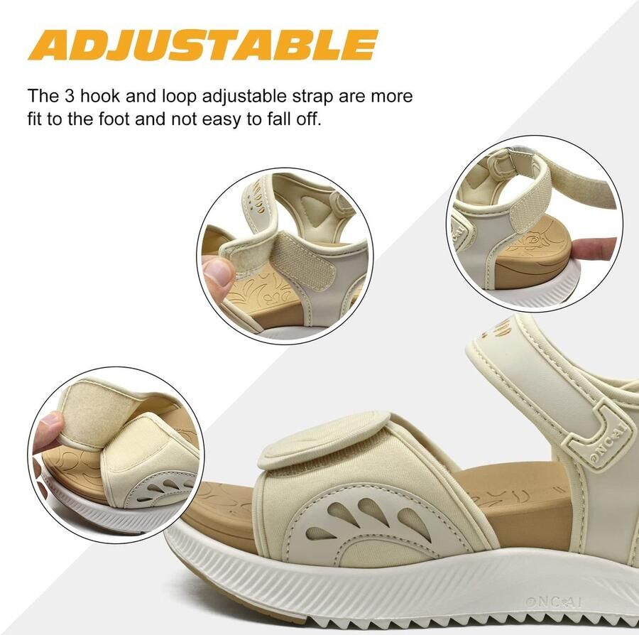 Solidchoice Dames Wandelsandalen met Orthopedisch Voetbed