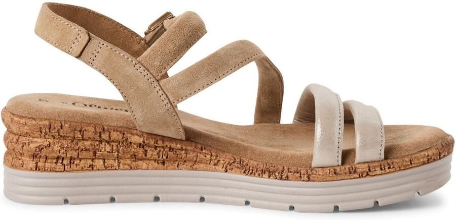 Solidchoice Dames Wedge Sandalen met Enkelbandje