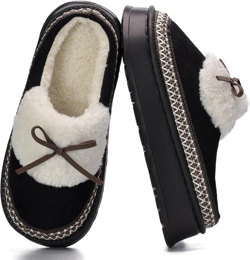 Solidchoice Dames Winter Slippers met Geheugenschuim en Pluche Voering